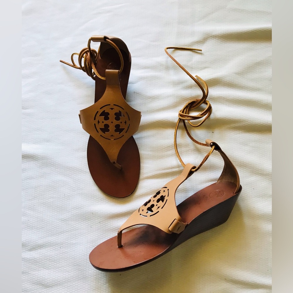 Tory Burch Women's Tan‎ Wedge Sandals